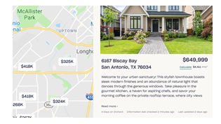 Creative home listing description with Google map