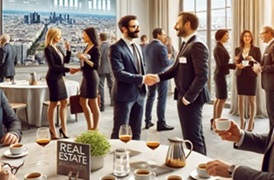 A networking event in France for real estate professionals